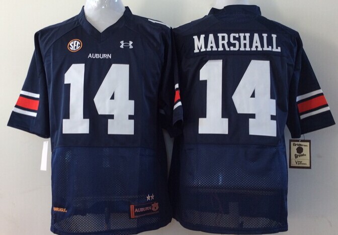 Men's Auburn Tigers Nick Marshall #14 Navy Jersey